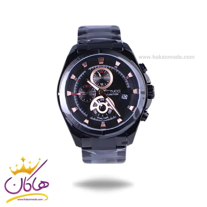 ساعت عقربه ای فروچی مردانه فلزی مشکی FC03273/02