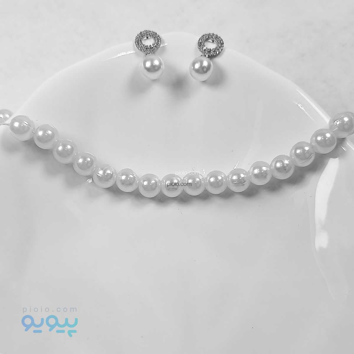 گوشواره دایره ای مروارید دار — تصویر ۲