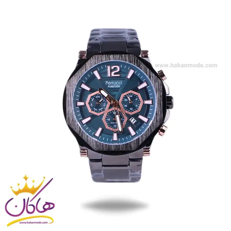 ساعت فروچی مردانه فلزی مشکی صفحه سبز FC03255/05