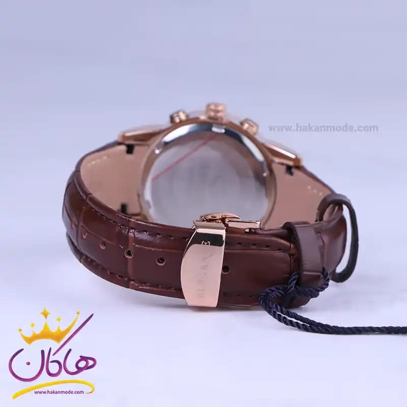 ساعت عقربه ای الگانس زنانه بند چرم قهوه ای قاب رزگلد L2091/1 — تصویر ۲