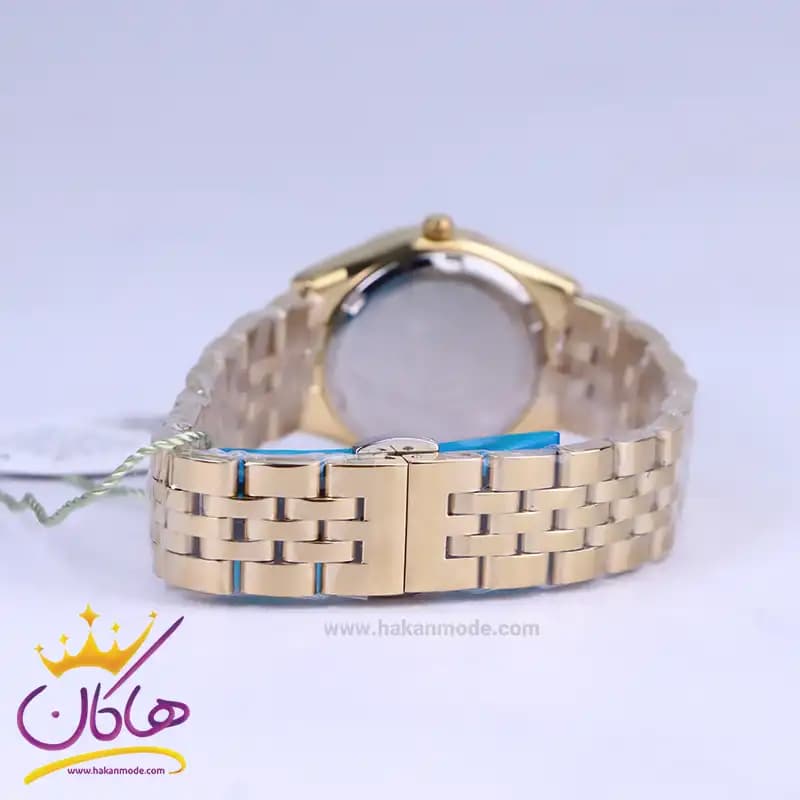 ساعت مچی سولیدا ست بند استیل طلایی صفحه سفید 2140 — تصویر ۷