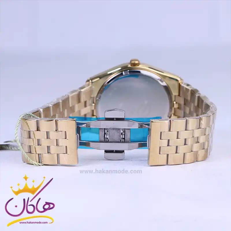ساعت مچی سولیدا ست بند استیل طلایی صفحه سفید 2140 — تصویر ۳