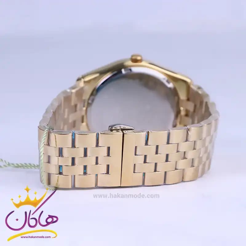 ساعت مچی سولیدا ست بند استیل طلایی صفحه سفید 2140 — تصویر ۴