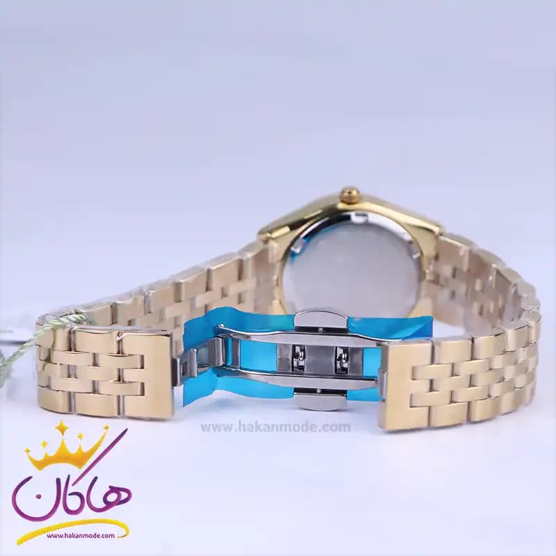ساعت مچی سولیدا ست بند استیل طلایی صفحه سفید 2140 — تصویر ۶