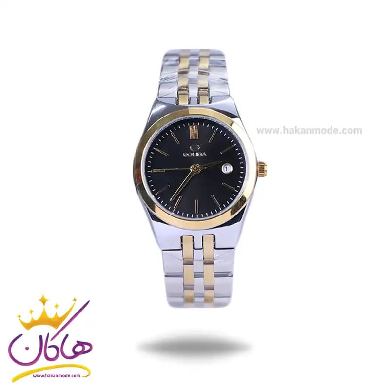 ساعت مچی ست سولیدا استیل صفحه مشکی 2140 — تصویر ۵