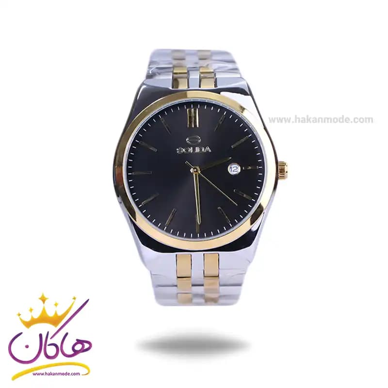 ساعت مچی ست سولیدا استیل صفحه مشکی 2140 — تصویر ۲