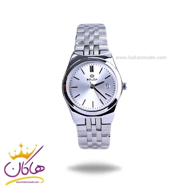 ساعت مچی ست سولیدا استیل نقره ای صفحه سفید 2140 — تصویر ۲