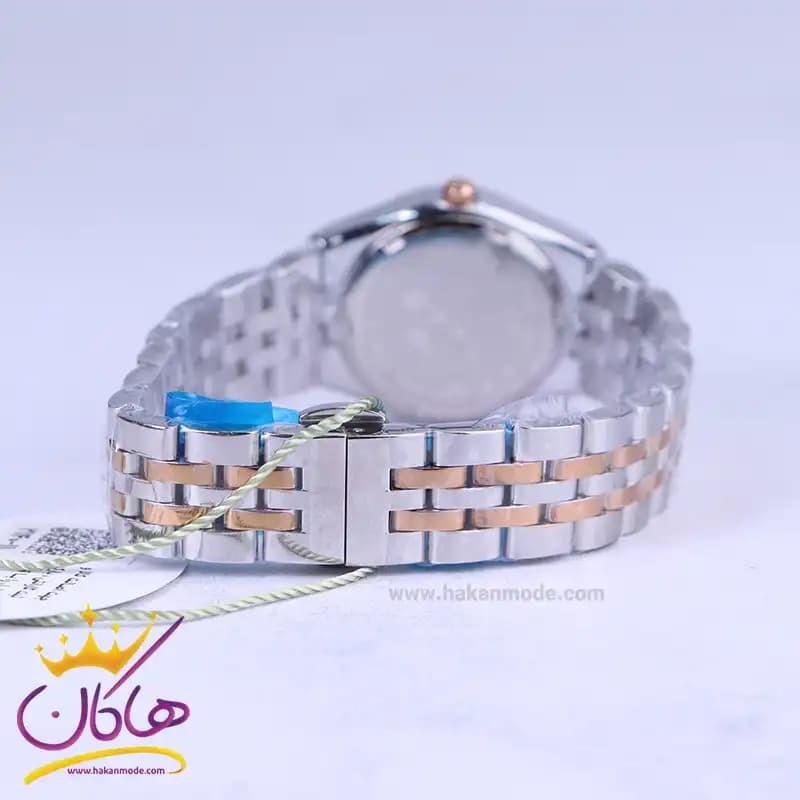 ساعت ست سولیدا استیل نقره ای رزگلد صفحه قهوه ای 2140 — تصویر ۷
