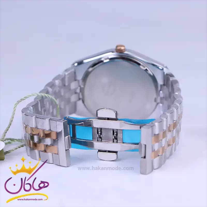 ساعت ست سولیدا استیل نقره ای رزگلد صفحه قهوه ای 2140 — تصویر ۳