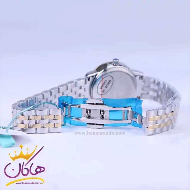 ساعت مچی سولیدا زنانه استیل نقره ای طلایی صفحه سبز S4139/7 — تصویر ۳