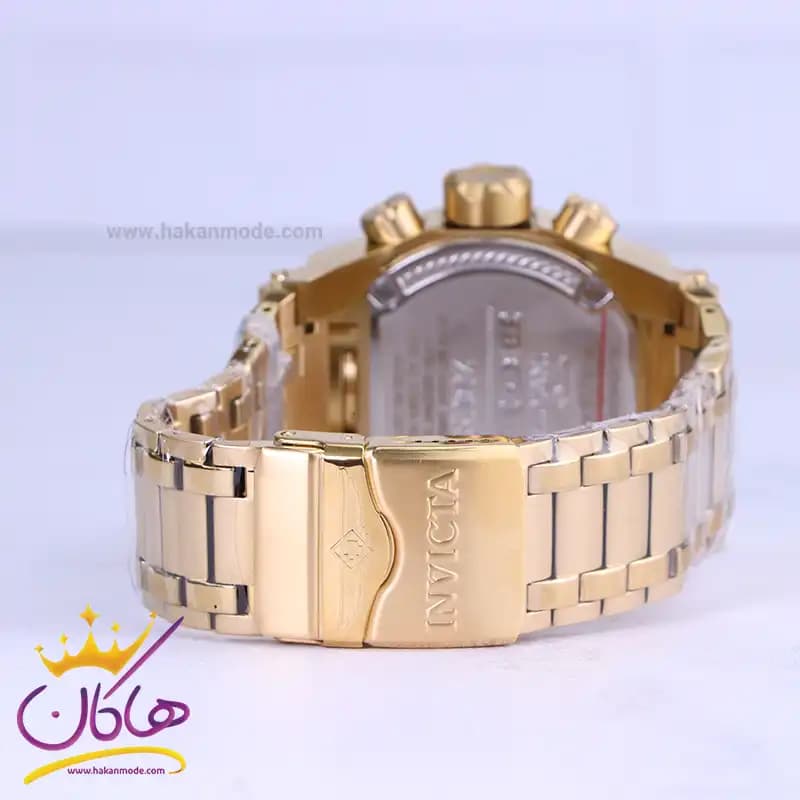 ساعت عقربه ای اینویکتا زئوس مردانه فلزی تمام طلایی کرنوگراف 206/1 — تصویر ۳