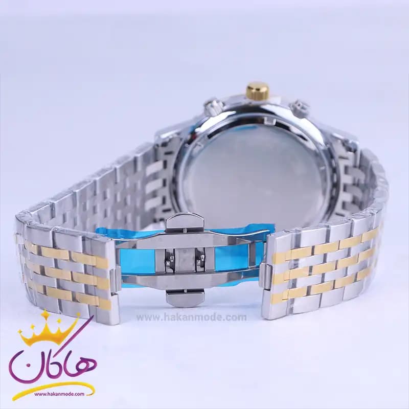 ساعت مچی سیکو مردانه فلزی نقره ای طلایی صفحه سورمه ای 4200/3 — تصویر ۳