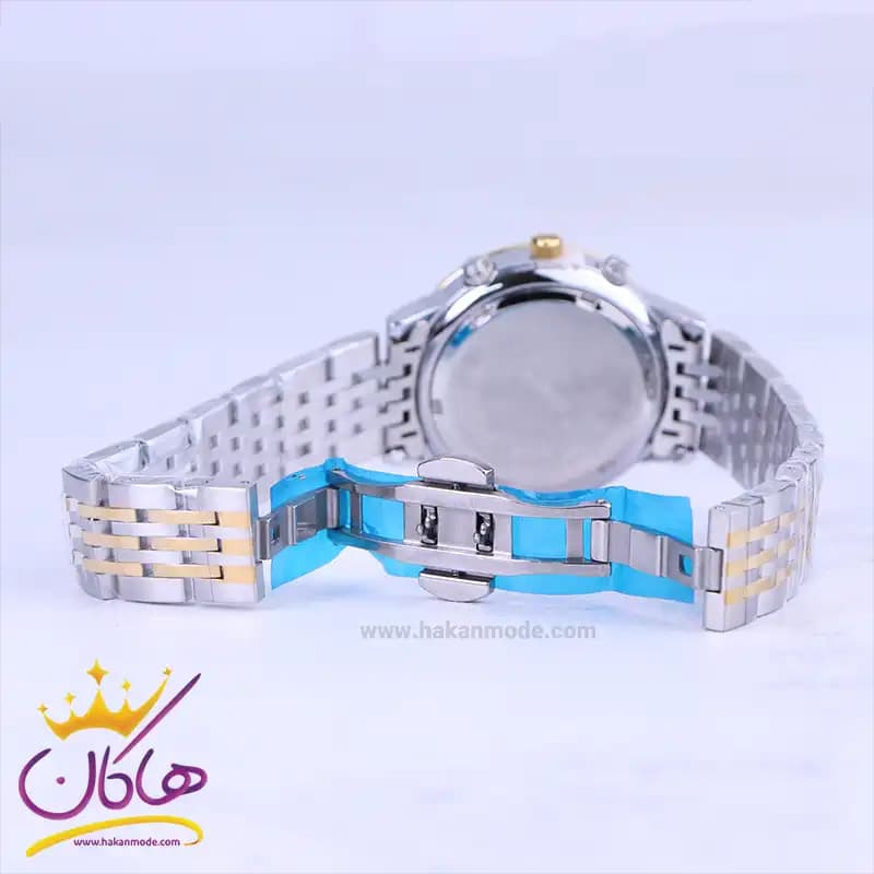 ساعت مچی سیکو زنانه فلزی نقره ای طلایی صفحه سورمه ای 4200/4 — تصویر ۲