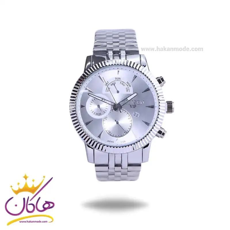 ساعت مچی سیتیزن مردانه فلزی نقره ای صفحه سفید 4200/7