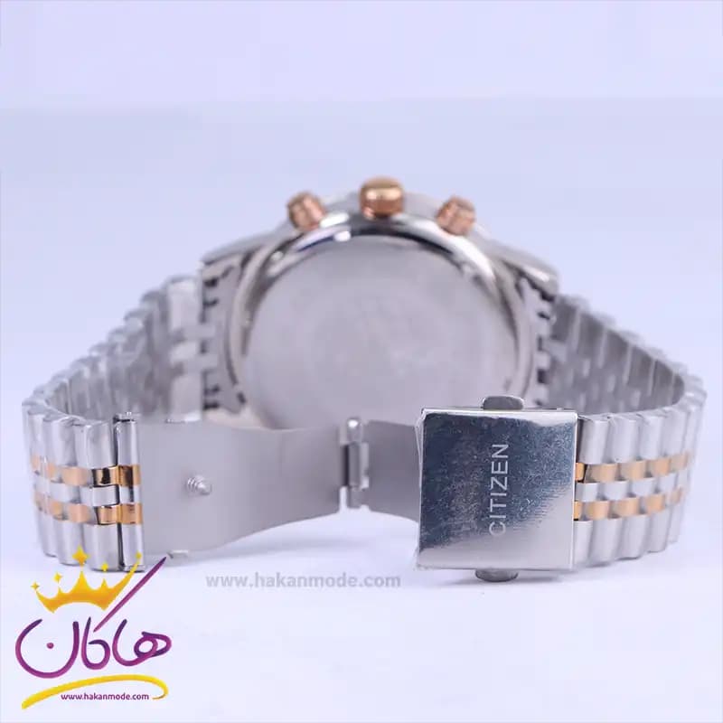 ساعت مچی عقربه ای سیتیزن مردانه فلزی نقره ای رزگلد G22052/1 — تصویر ۳
