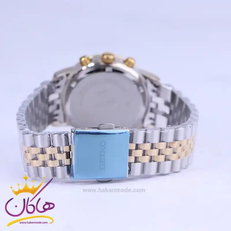 ساعت عقربه ای سیکو زنانه فلزی نقره ای طلایی صفحه سفید L22053/4 — تصویر ۲