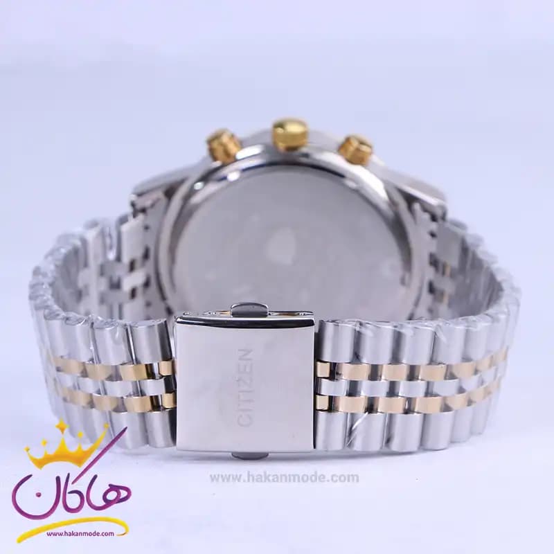 ساعت مچی سیتیزن مردانه فلزی نقره ای طلایی G22052/4 — تصویر ۲