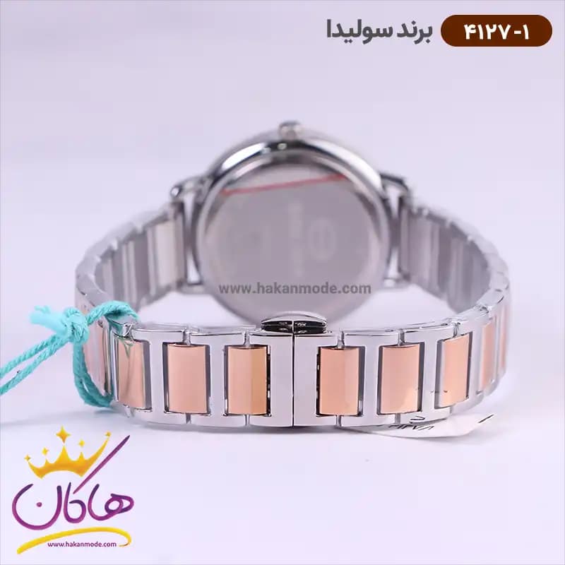 ساعت سولیدا زنانه فلزی نقره ای رزگلد 4127/7 — تصویر ۳