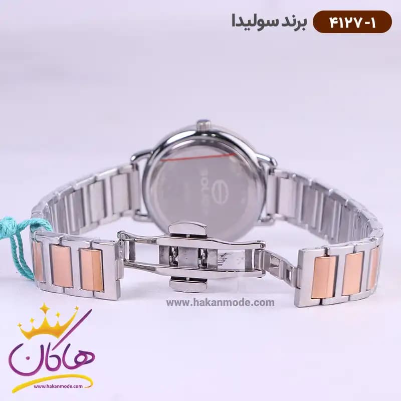 ساعت سولیدا زنانه فلزی نقره ای رزگلد 4127/7 — تصویر ۴