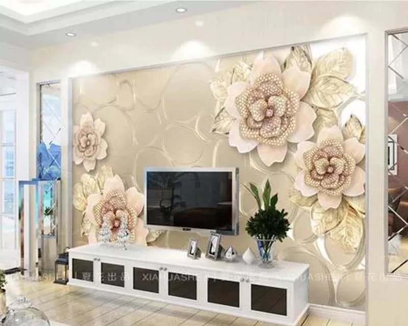 پوستر دیواری سه بعدی گل های الماس — تصویر ۲