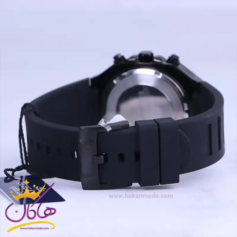 ساعت الگانس اسپشیال مردانه بند رابر مشکی قاب مربع ES8168/2 — تصویر ۳