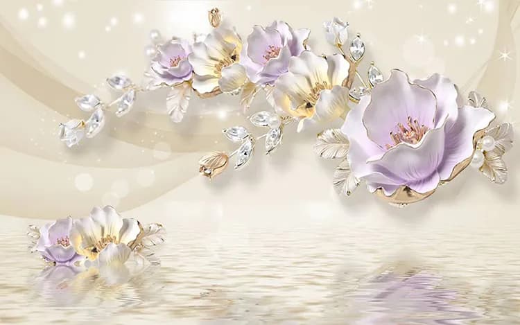 پوستر دیواری سه بعدی گل لیلیوم