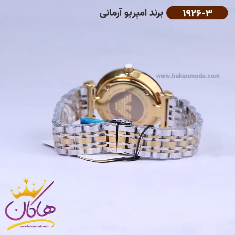 ساعت امپریو آرمانی زنانه استیل نقره ای طلایی AR 1926/3 — تصویر ۲