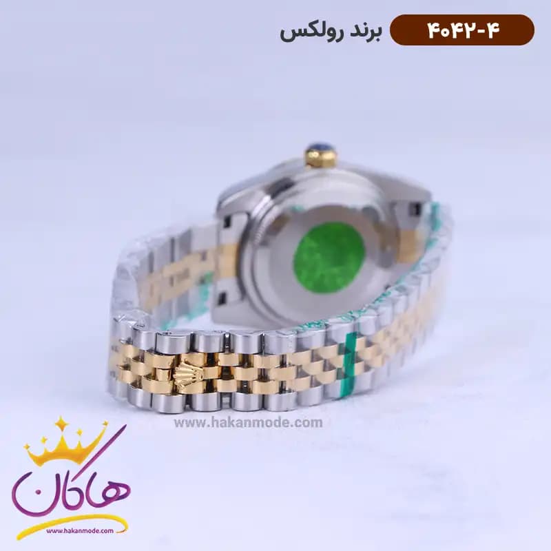 ساعت رولکس زنانه فلزی دیت جاست نقره ای طلایی 4042/4 — تصویر ۲