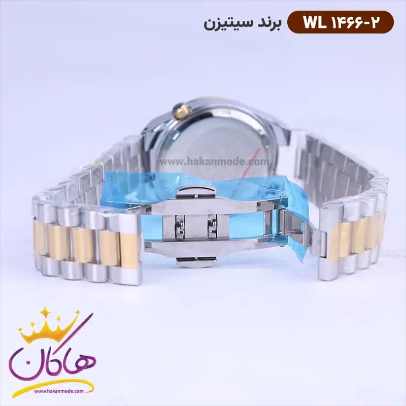 ساعت سیتیزن زنانه فلزی صفحه سورمه ای WL1466/2 — تصویر ۳