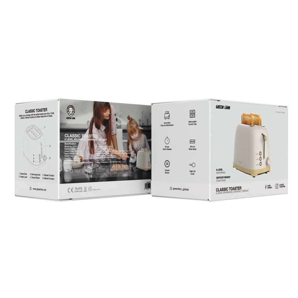 توستر گرین لاین مدل GNCLTOSTRBG Classic Toaster