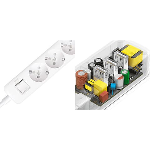 چندراهی برق شیائومی مدل 3Port 3USB New — تصویر ۵