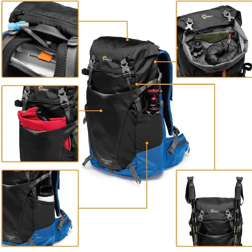 کوله پشتی لوپرو Lowepro PhotoSport BP 24L AW III Photo Backpack (مشکی/آبی) — تصویر ۵