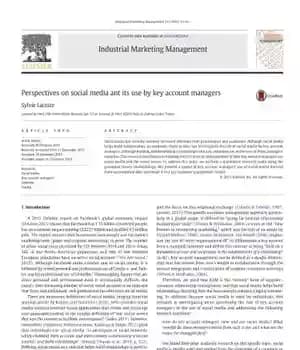 دانلود کتاب Perspectives on social media ant its use by key account managers – دیدگاه های رسانه های اجتماعی و…