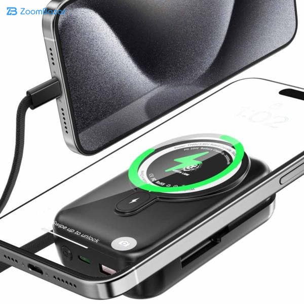 پاوربانک گرین لاین 20000 میلی آمپر 22.5 وات مدل Monaco MagSafe — تصویر ۵