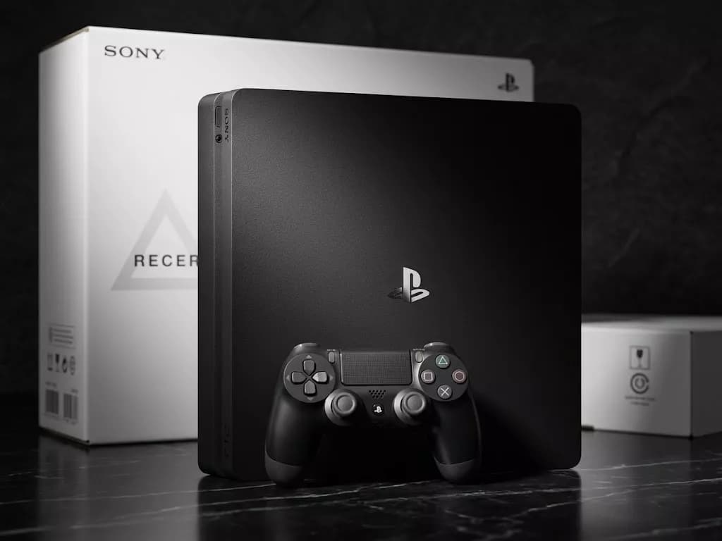 PS4 Slim کپی‌خور 500 گیگ (استوک) ( همراه دسته شرکتی + لوازم و کارتن )