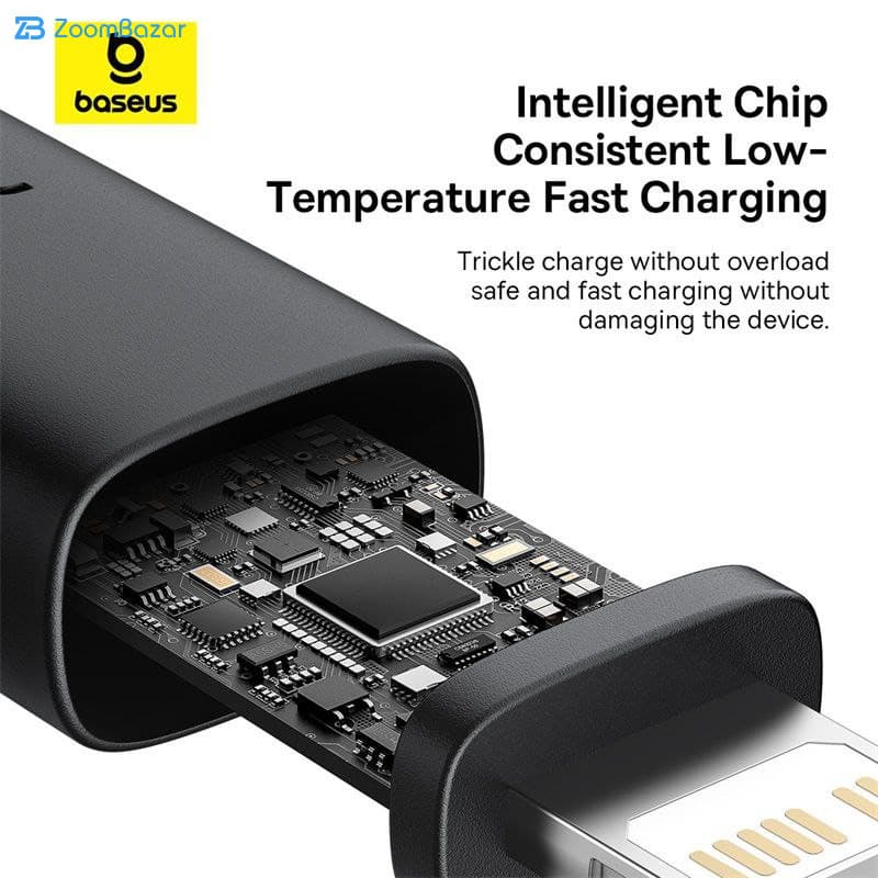کابل تبدیل USB-C به لایتنینگ بیسوس مدل Dura Series 20W طول 2 متر — تصویر ۴