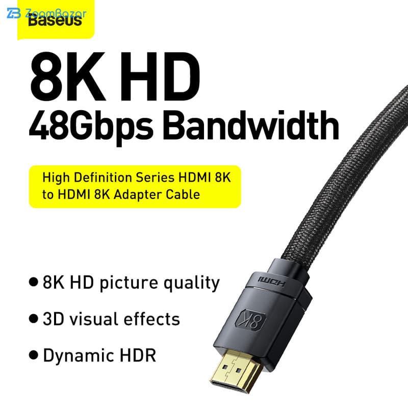 کابل HDMI باسئوس مدل CAKGQ-L01 طول 3 متر — تصویر ۵