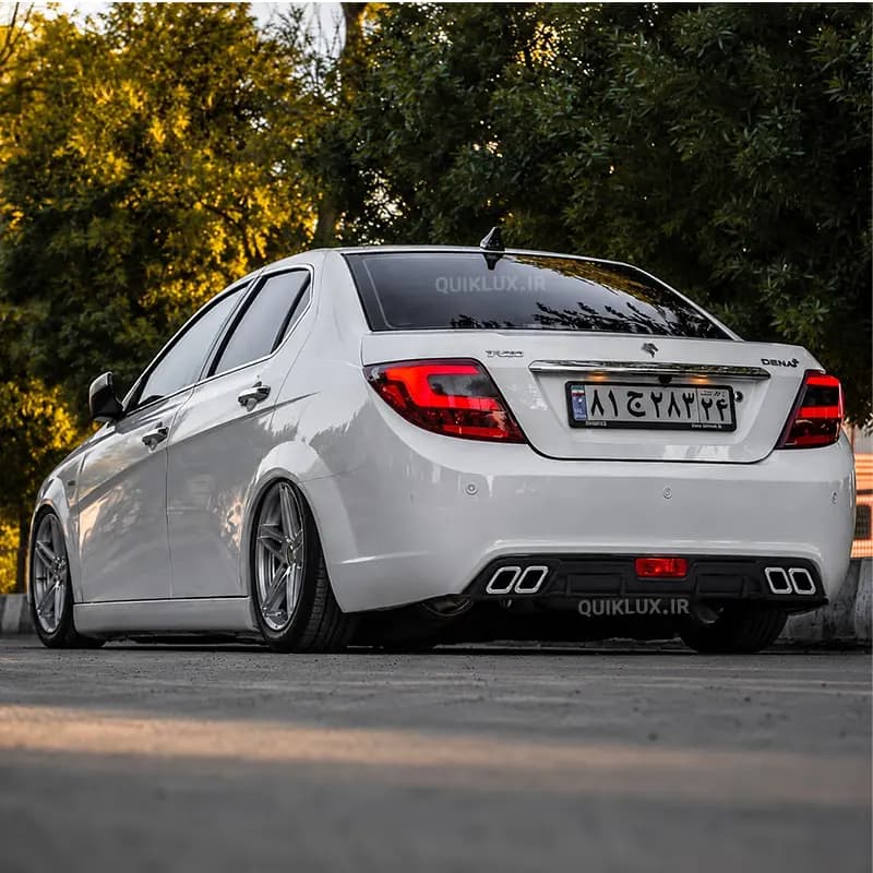 دفیوزر عقب دنا طرح اسپرت چهار خروجی اگزوز مربعی (طرح AMG) — تصویر ۴