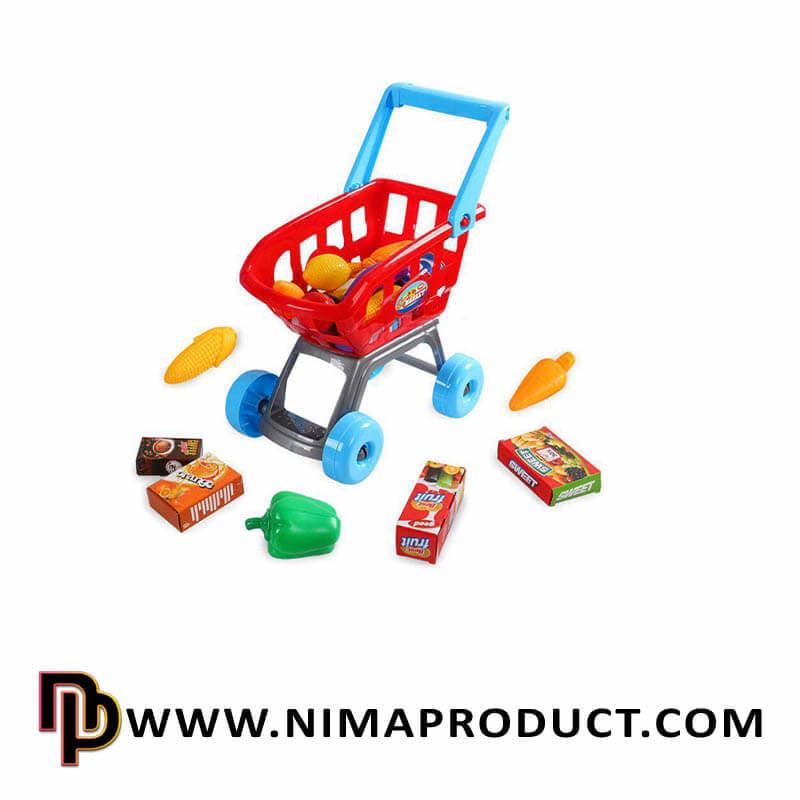 سوپر مارکت با چرخ خرید و صندوق لوازم آیتم 32351 — تصویر ۲