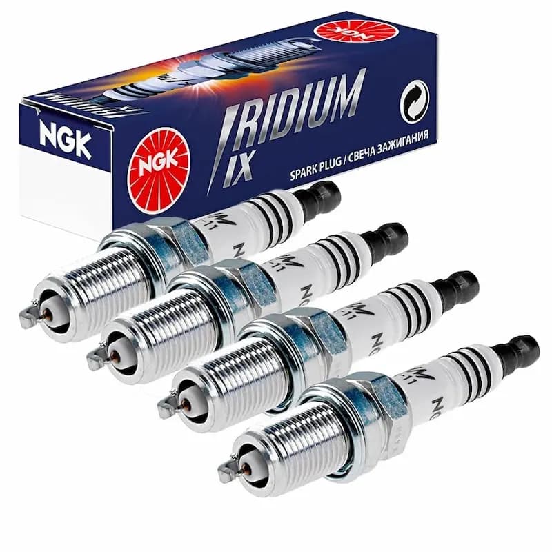 شمع ایریدیوم NGK IRIDIUM IX سوزنی پایه کوتاه BKR6EIX-6418- (ژاپن)