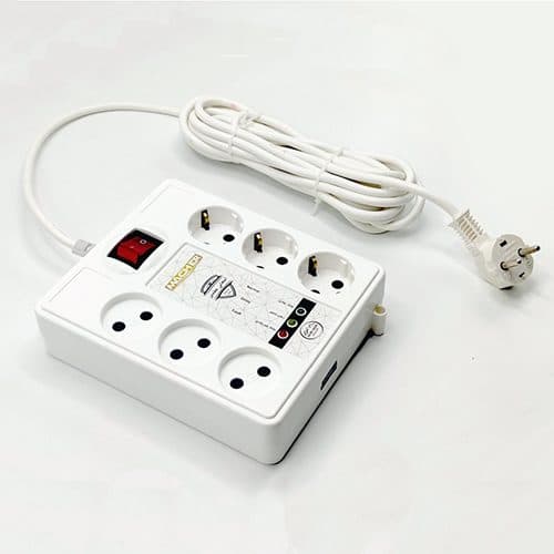 محافظ برق 6 خانه آرت دار مچر مدل MR-227 با طول 3 م — تصویر ۳