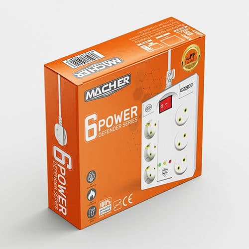 محافظ برق 6 خانه آرت دار مچر مدل MR-227 با طول 3 م — تصویر ۲