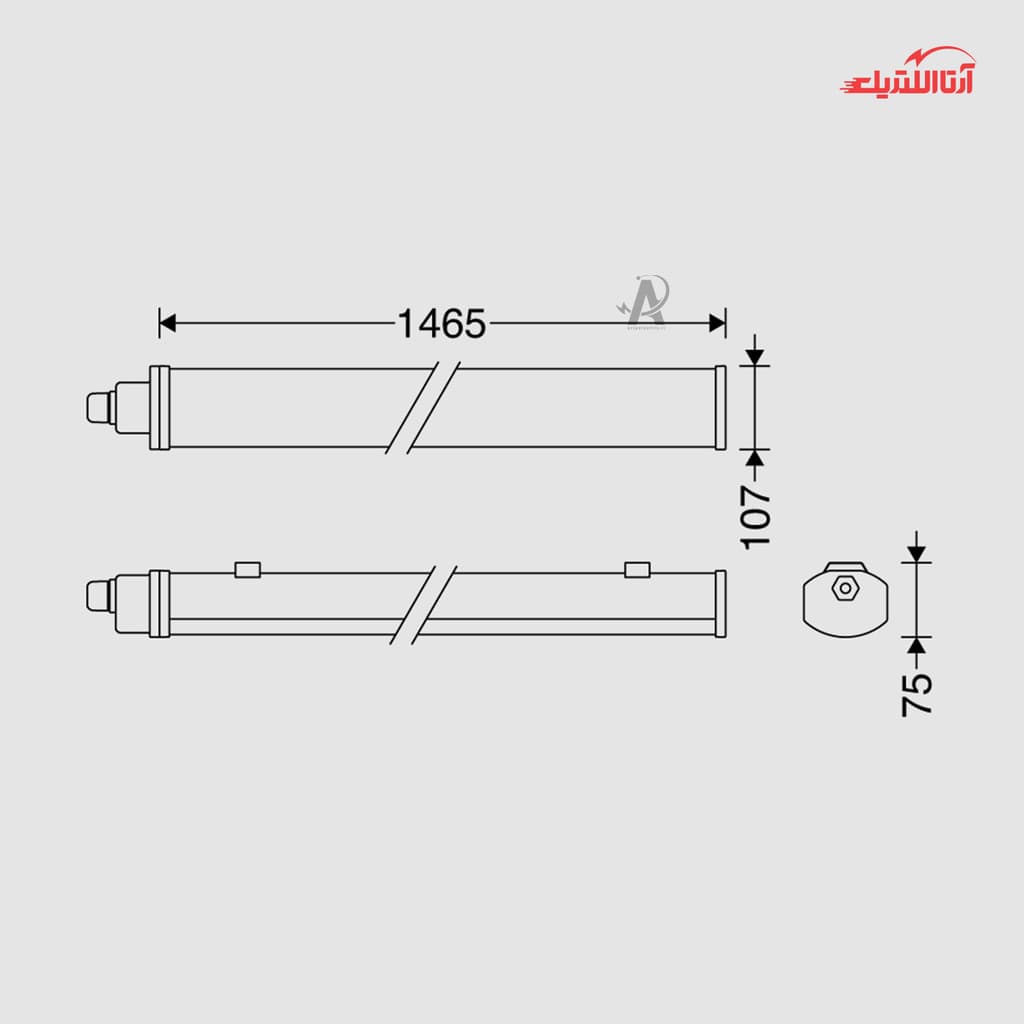 چراغ LED روکار 46 وات مازی نور مدل لدیسیل — تصویر ۲