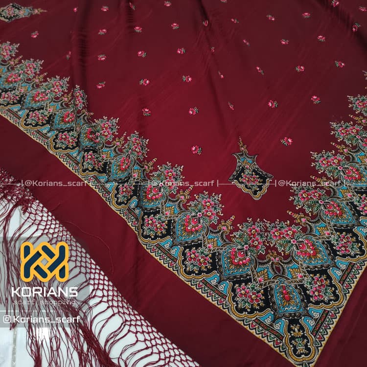 روسری ترکمن طرح دلار کد Rw8713 — تصویر ۳