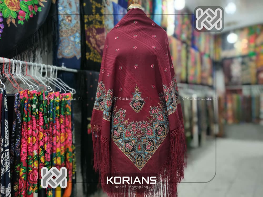 روسری ترکمن طرح دلار کد Rw8713