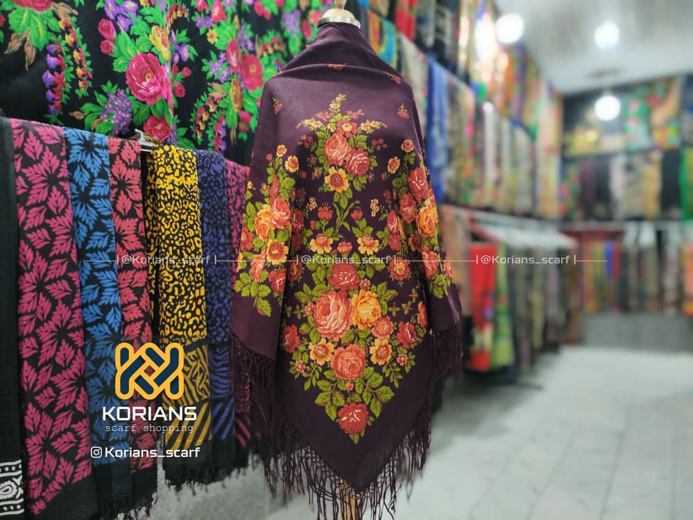 روسری ترکمن مدل لیمویی جیگری