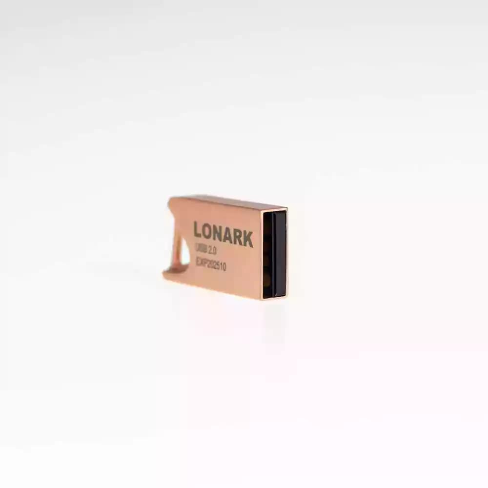 فلش مموری LONARK USB2.0 LU124R 16G Rosegold — تصویر ۲
