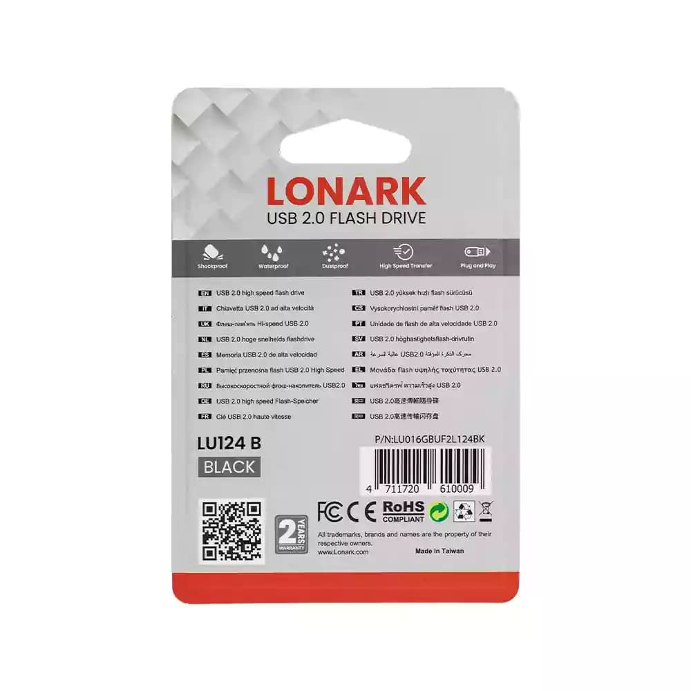 فلش مموری LONARK USB2.0 LU125S 16G Silver — تصویر ۳