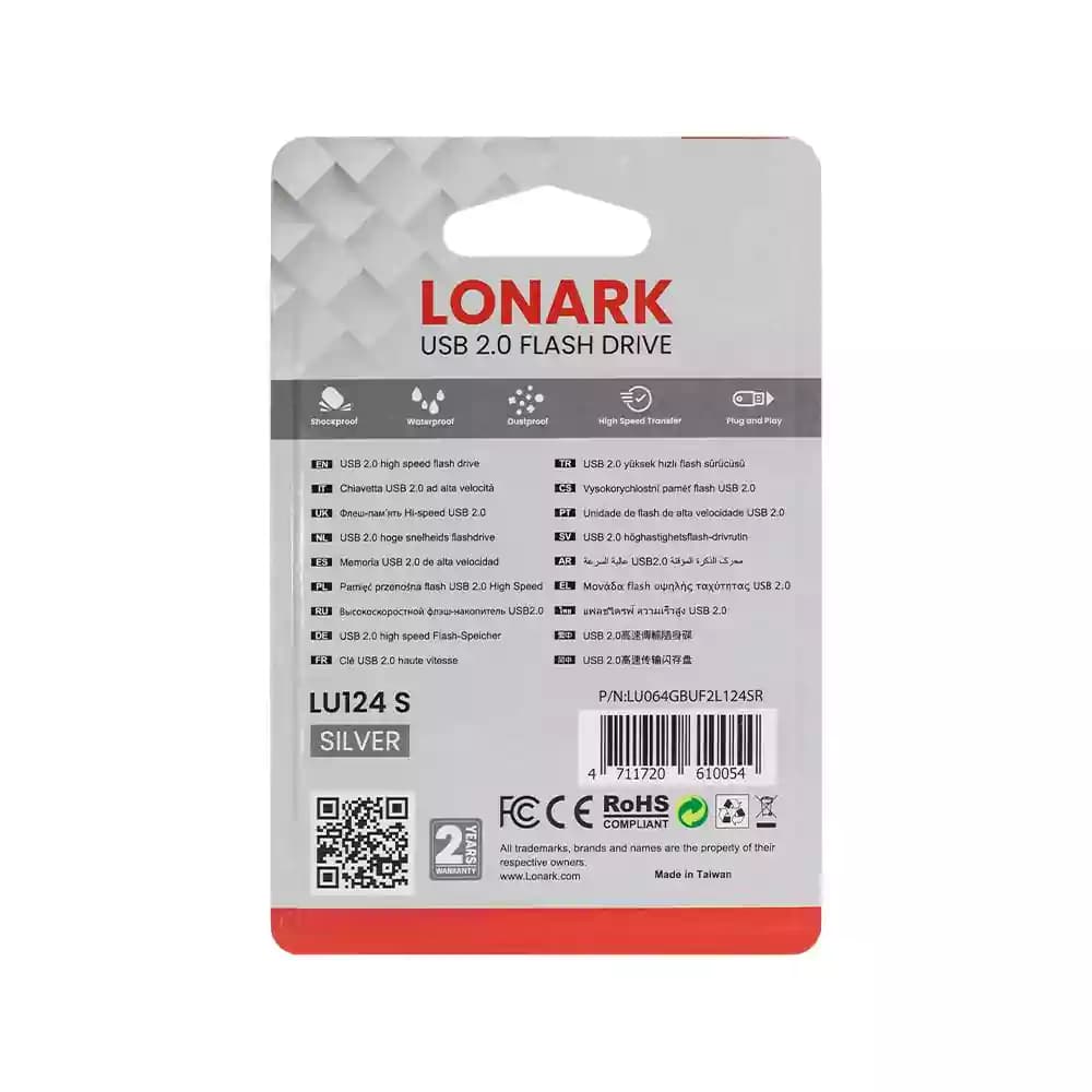 فلش مموری LONARK USB2.0 LU124S 16G Silver — تصویر ۴