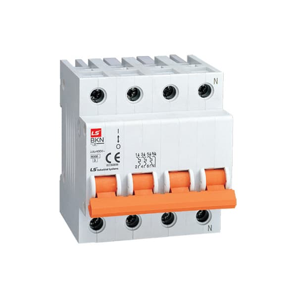کلید مینیاتوری چهار پل 16 آمپر ال اس مدل BKN-C16-6K-4P